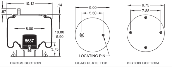 FIRESTONE W01-358-1096 Air Spring CROSS REFERENCE