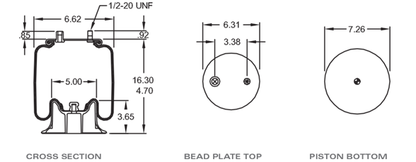 GOODYEAR 1R9038 Air Spring CROSS REFERENCE