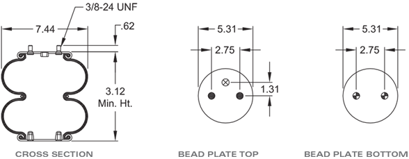 HENDRICKSON 5079 Air Spring CROSS REFERENCE