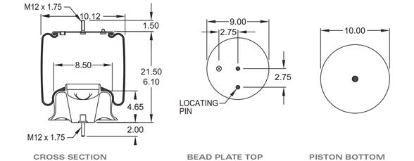 GOODYEAR 1R12654 Air Spring CROSS REFERENCE