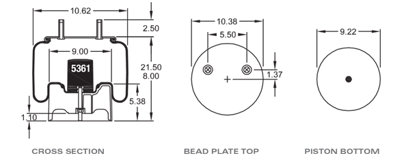 GOODYEAR 1R13263 Air Spring CROSS REFERENCE