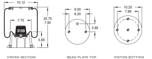 GOODYEAR 1R12155 Air Spring CROSS REFERENCE