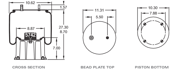 SAF HOLLAND 90554043 Air Spring CROSS REFERENCE