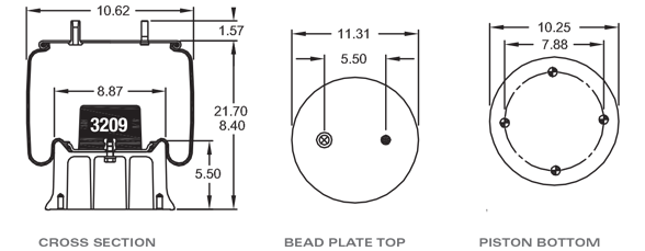 SAF HOLLAND 90557155 Air Spring CROSS REFERENCE