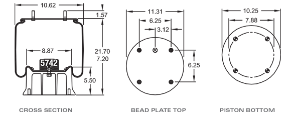 LEYLAND SC2046 Air Spring CROSS REFERENCE