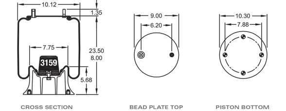 GOODYEAR 1R12395 Air Spring CROSS REFERENCE