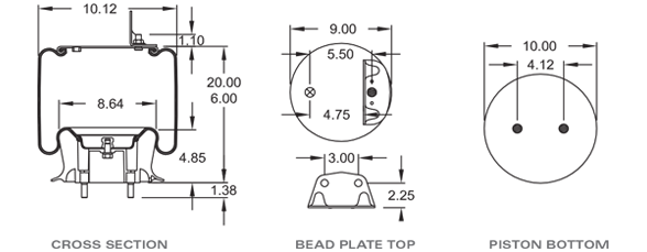 VOLVO 8061151 Air Spring CROSS REFERENCE