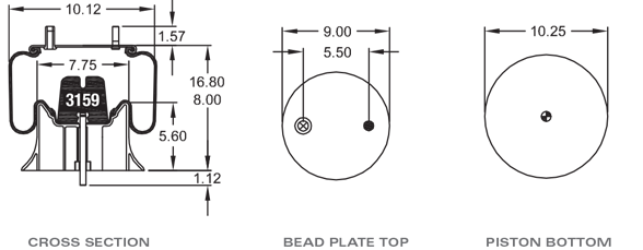 SAF HOLLAND 90557149 Air Spring CROSS REFERENCE