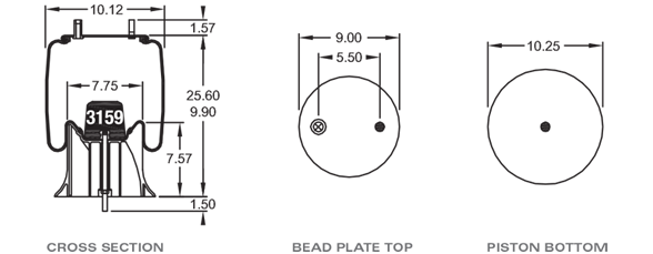 SAF HOLLAND 90557126 Air Spring CROSS REFERENCE