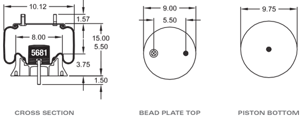 SAF HOLLAND 90557225 Air Spring CROSS REFERENCE