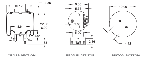 GOODYEAR 1S12244 Air Spring CROSS REFERENCE