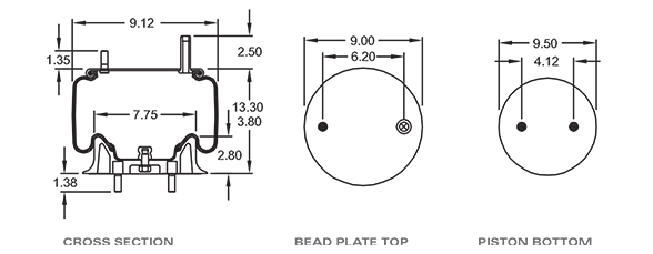 SAF HOLLAND 57009422 Air Spring CROSS REFERENCE