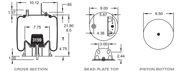 SAF HOLLAND 90557213 Air Spring CROSS REFERENCE