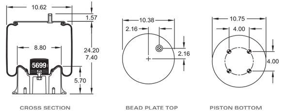 HENDRICKSON HS506500 Air Spring CROSS REFERENCE