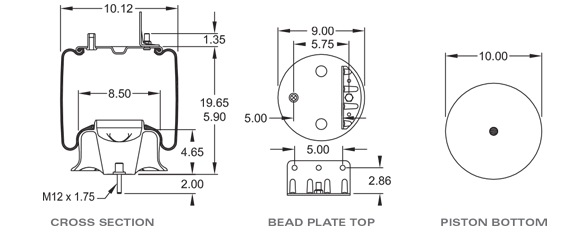 GOODYEAR 1R12539 Air Spring CROSS REFERENCE