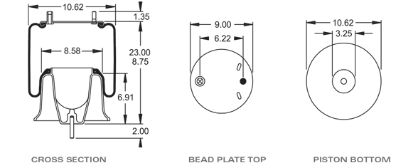 FIRESTONE W013779785 Air Spring CROSS REFERENCE