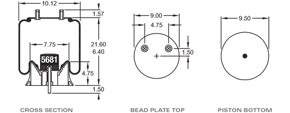 GOODYEAR 1R12640 Air Spring CROSS REFERENCE