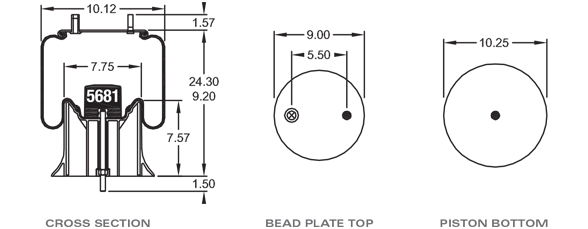 GOODYEAR 1R12498 Air Spring CROSS REFERENCE