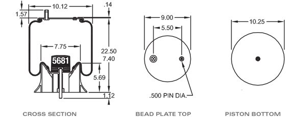 SAF HOLLAND 90557301 Air Spring CROSS REFERENCE