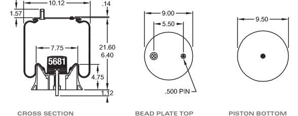 SAF HOLLAND 8454 Air Spring CROSS REFERENCE